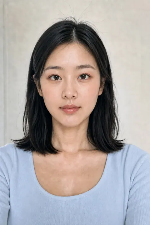 Polished portrait after Korean beauty styling